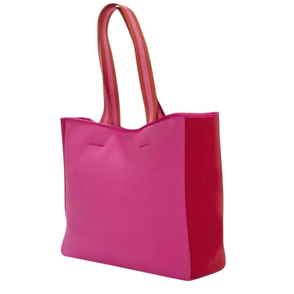 Summersalt Pink and Red Neoprene Scuba Beach Tote - Picture 1 of 8